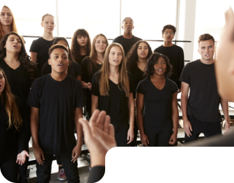 students singing