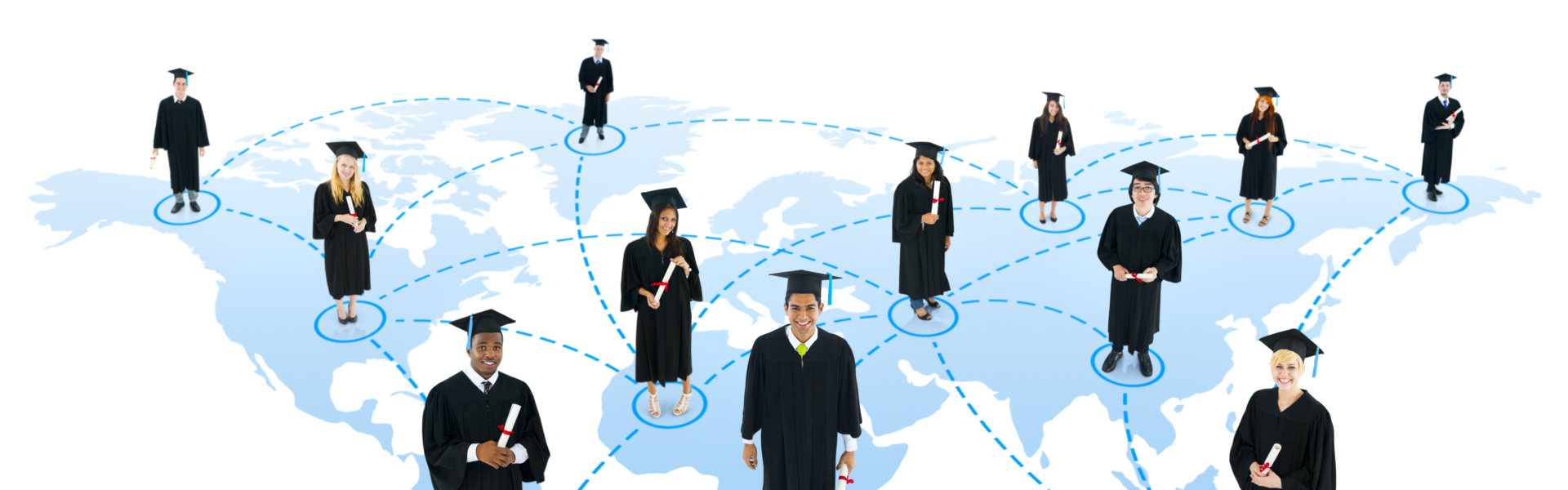 arrow connecting to each student
