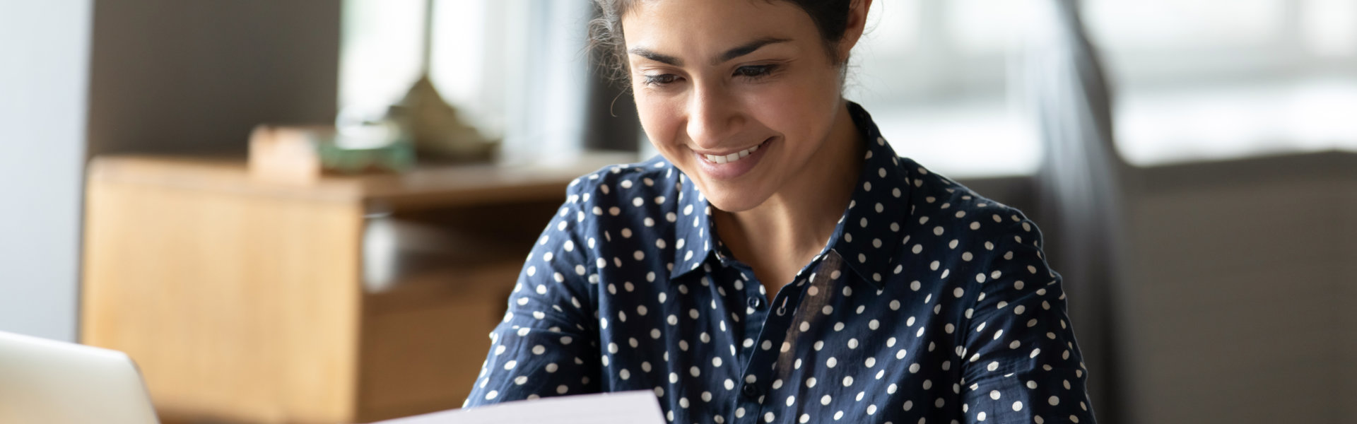 woman smiling